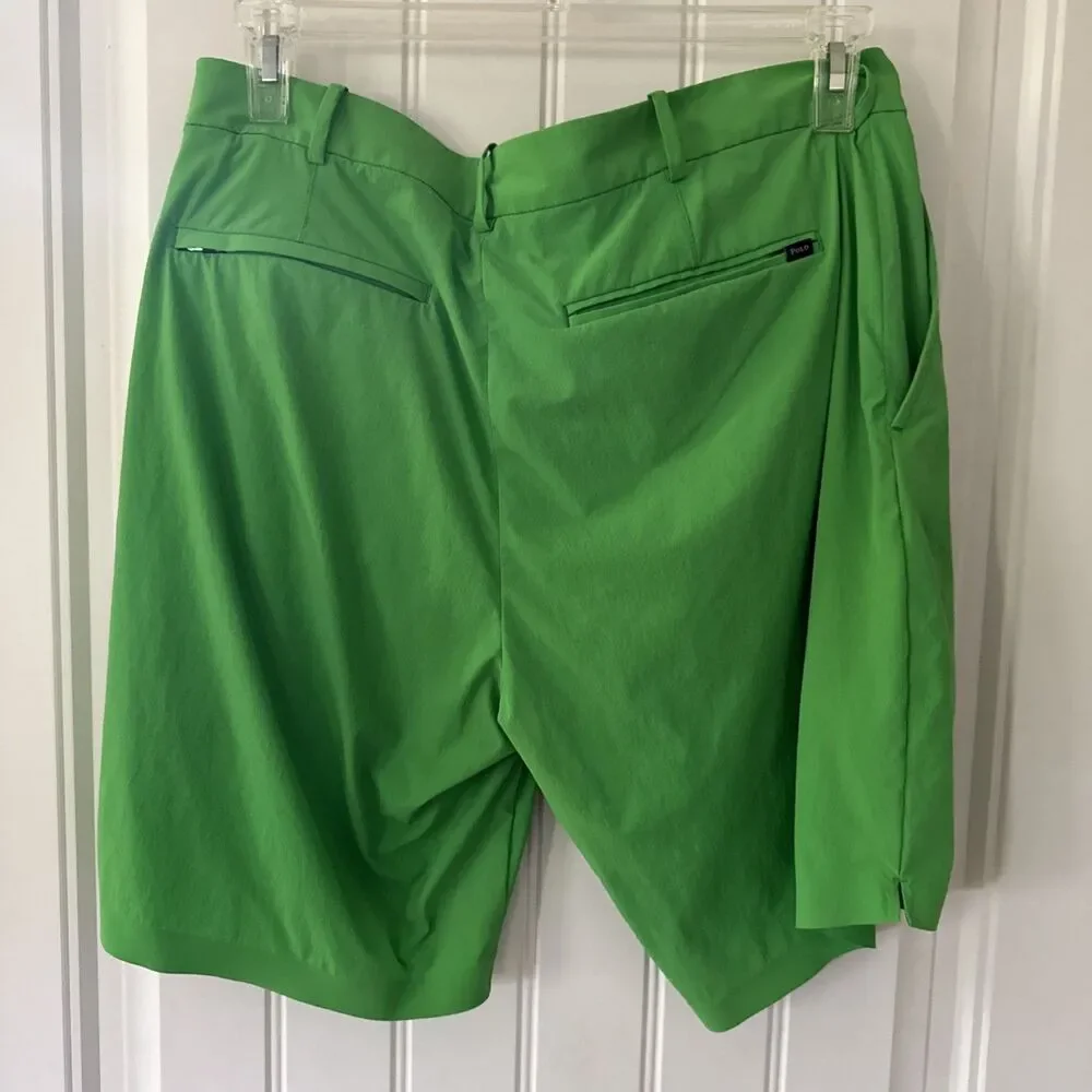 Polo Golf Ralph Lauren Bright Green Stretch Performance Hybrid Shorts Lined 34